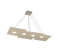 Sospensione Moderna Rettangolare Plate Metallo Sabbia 4 Luci Gx53
