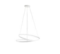Sospensione in metallo bianco Ritmo LED 70W CCT 3000K 4000K 6000K CRI?80 220-240V 50/60Hz 5600Lm D.80CM