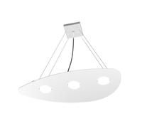 Sospensione Moderna Shape Metallo Bianco 3 Luci Gx53