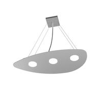 Sospensione Moderna Shape Metallo Grigio 3 Luci Gx53