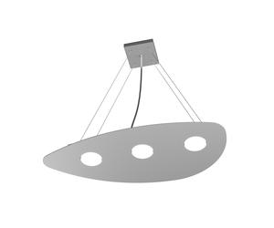 Sospensione Moderna Shape Metallo Grigio 3 Luci Gx53