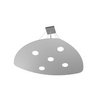 Sospensione Moderna Shape Metallo Grigio 5 Luci Gx53