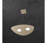 Sospensione Moderna Shape Metallo Sabbia 2 Luci Gx53