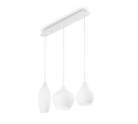 Sospensione Moderna Soft Metallo Bianco 3 Luci E14