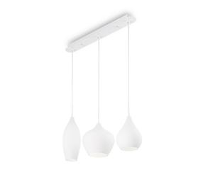 Sospensione Moderna Soft Metallo Bianco 3 Luci E14