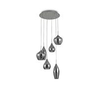Sospensione Moderna Soft Metallo Fumè 6 Luci E14