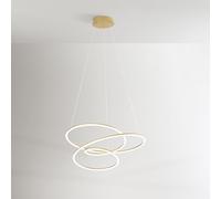 Sospensione Moderna Spira Metallo Oro Led 96W Dimmerabile Ip20