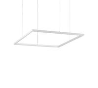 Sospensione Moderna Square Oracle Alluminio-Plastiche Bianco Led 41W 3000K D70Cm