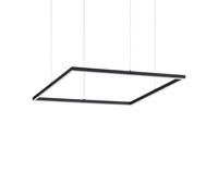 Sospensione Moderna Square Oracle Alluminio-Plastiche Nero Led 41W 3000K D70Cm