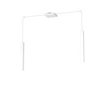 Sospensione Moderna Square Tube Metallo Bianco 2 Luci Gu10