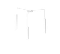 Sospensione Moderna Square Tube Metallo Bianco 3 Luci Gu10