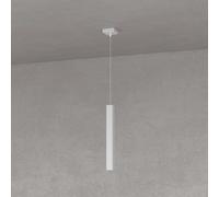 Sospensione Moderna Square Tube Metallo Grigio 1 Luce Gu10