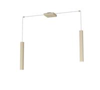 Sospensione Moderna Square Tube Metallo Sabbia 2 Luci Gu10
