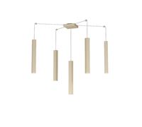 Sospensione Moderna Square Tube Metallo Sabbia 5 Luci Gu10
