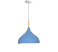 Sospensione Moderna Stile Europeo, Porta Lampada E27 Hanging Lights, Moderne lampadari in Metallo, apparecchi Lanterna a sospensioni Sala da Pranzo per Bar (Blu, 9,4 Pollici)