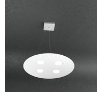 Sospensione Moderna Tonda Cloud Metallo Bianco 4 Luci Gx53