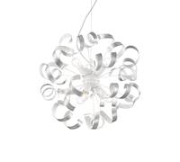 Sospensione Moderna Vortex Metallo Argento 6 Luci E14