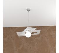 Sospensione Moderna Wacky Metallo Bianco 1 Luce E27 45Cm