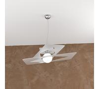 Sospensione Moderna Wacky Metallo Grigio 1 Luce E27 60Cm