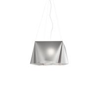 Sospensione Moderna Wanda Polilux ® Argento E Metallo Cromo 1 Luce E27 D60Cm