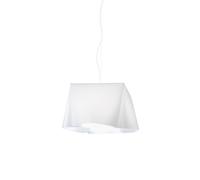 Sospensione Moderna Wanda Polilux ® Bianco E Metallo Cromo 1 Luce E27
