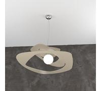 Sospensione Moderna Warped Metallo Sabbia 1 Luce E27 D.65Cm