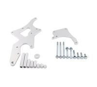 Sospensione Motore Per Chevrolet Motori LS1 LS2 LS3 LS6 LS7 4.8L 5.3L 6.0L, Supporto Serpentino, Conversione Alternatore E Pompa Servosterzo. Supporto Motore Auto(D'argento)