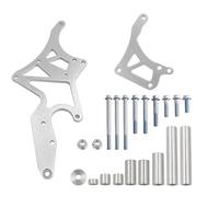 Sospensione Motore Per Motori Di Camion E SUV Per Chevrolet, Staffa Alternatore Serpentina Motore LS Per Conversione Pompa Servosterzo Supporto Motore Auto(D'argento)