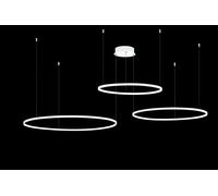 SOSPENSIONE MULTIPLA 3 LED SOEL BIANCO 3000-4000K MAX 6720LM 113W DIMMERABILE D.60-80-100CM