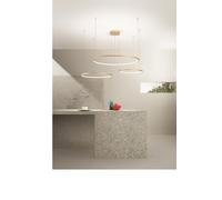 SOSPENSIONE MULTIPLA 3 LED SOEL ORO 3000K MAX 6720LM 113W DIMMERABILE D.60-80-100CM