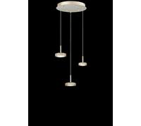 SOSPENSIONE NINA 3 LUCI ORO 3000K 1440LM 24W D.35CM VETRI ACQUISTABILI SEPARATAMENTE
