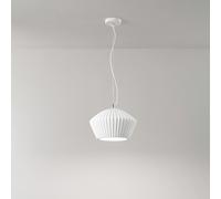 Sospensione Nordica Minea Metallo Gesso Bianco 1 Luce E27 Ip20 D35 [EEK: A++]
