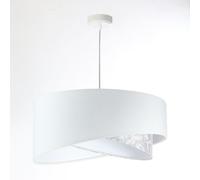 Sospensione Pendelleuchte Camera da Letto Bianco Grigio Barocco E27 Rund Ø 50 CM