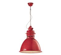 Sospensione Pendelleuchte Ceramica Ø 50 CM Grande Rosso Shabby Antico E27 Fatto