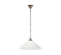 Sospensione Pendelleuchte Ceramica Ottone Ø 40,5cm Bianco Bronzo Antico E27