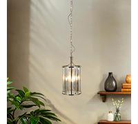 Sospensione Pendelleuchte Rotondo Ø 26 CM 2x E14 Cristallo Metallo Ottone Pranzo