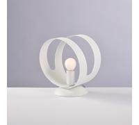 Sospensione Peter H.30 - MAX 130 - Ø20 cm, Bianco, Ferro Laccato con Fascia Laser, 1 X E27 - 55 Watt Max