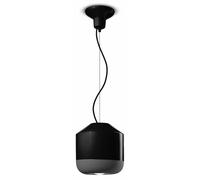 Sospensione Piccola Vintage Decò Bellota Ceramica Nero Carbone 1 Luce E27