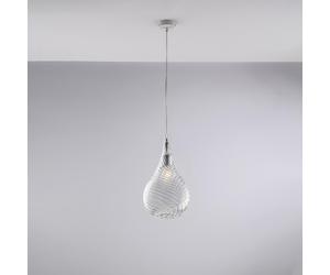 Sospensione Pluvia H.42 - MAX 142 - Ø20 cm, Trasparente, in Ferro con Vetro Pyrex