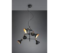 Sospensione ROXIE 6 diffusori orientabili D.60cm metallo nero e oro 311900632