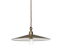 Sospensione Rustica-Country Cantina Metallo Ottone Brunito 1 Luce E27