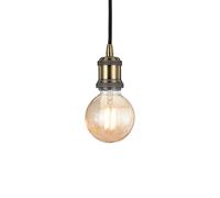 Sospensione Rustica-Country Frida Metallo Ottone Brunito 1 Luce E27