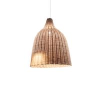 Sospensione Rustica-Country Haunt Corda Marrone Legno Marrone 1 Luce E27
