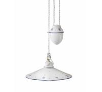 Sospensione Saliscendi Classica Asti Ceramica E Ottone Decorato 35 Cm 1 Luce E27 [EEK: A++]