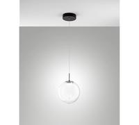 Sospensione Trasparente Goccia 1 Luce Collezione Ariel Stile Moderno Metallo Vet [EEK: A++]