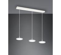 Sospensione TRAY dimmerabile 3 diffusori L.90cm in metallo bianco 340910331