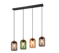 Sospensione Trio Lighting Cork 4xE27 max 10W nero opaco - 364600417 [EEK: Non conforme]