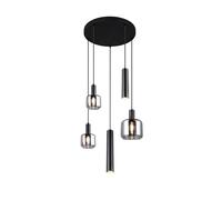 Sospensione Trio Lighting Mataro 1xE27 2xE14 2xGU10 nero opaco - 364130532 [EEK: Non conforme]
