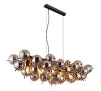 Sospensione Udo 6 luci 1030x470x1200 mm Nero - opaco