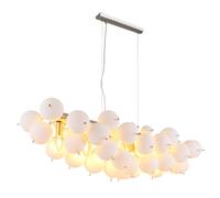 Sospensione Udo 6 luci 1030x470x1200 mm Nichel - opaco